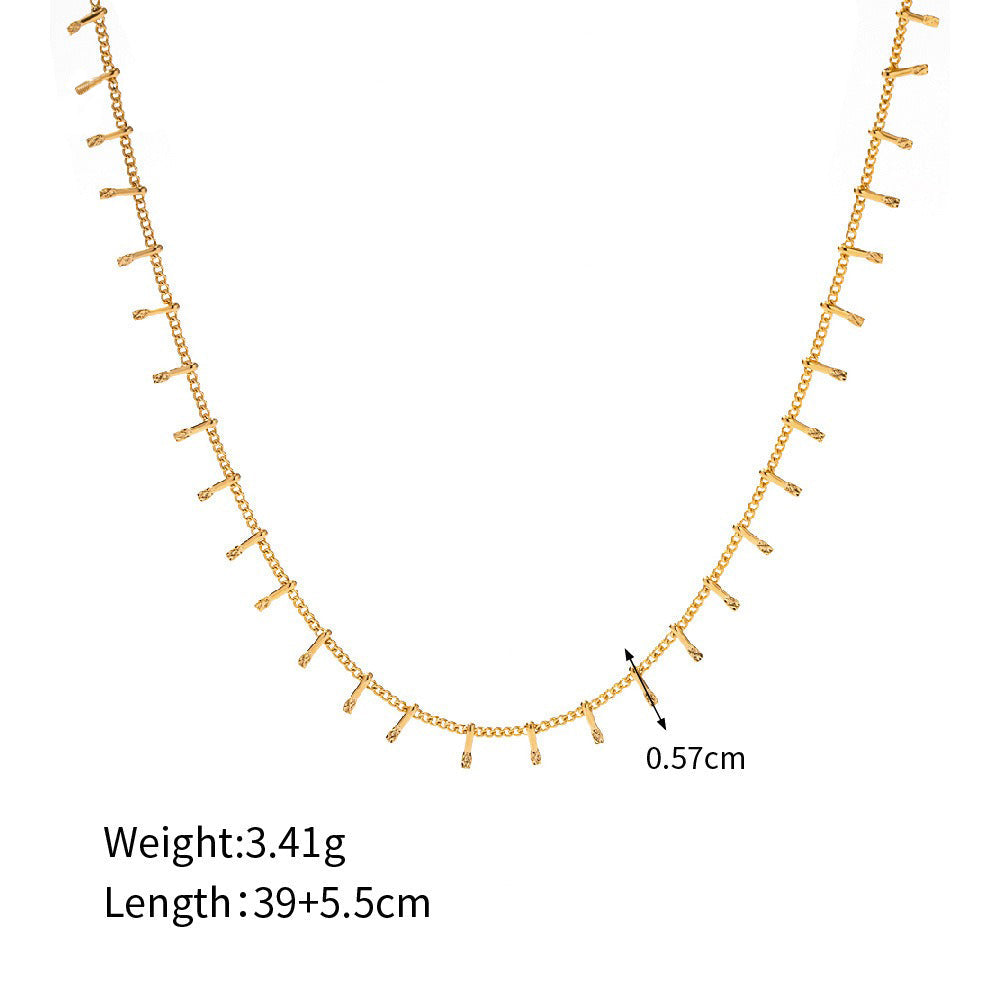 18K Gold Geometric Design Trendy Personality Necklace Vera Lux