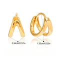 18K gold lightweight luxury and high-end hoop earrings/ear clips Vera Lux