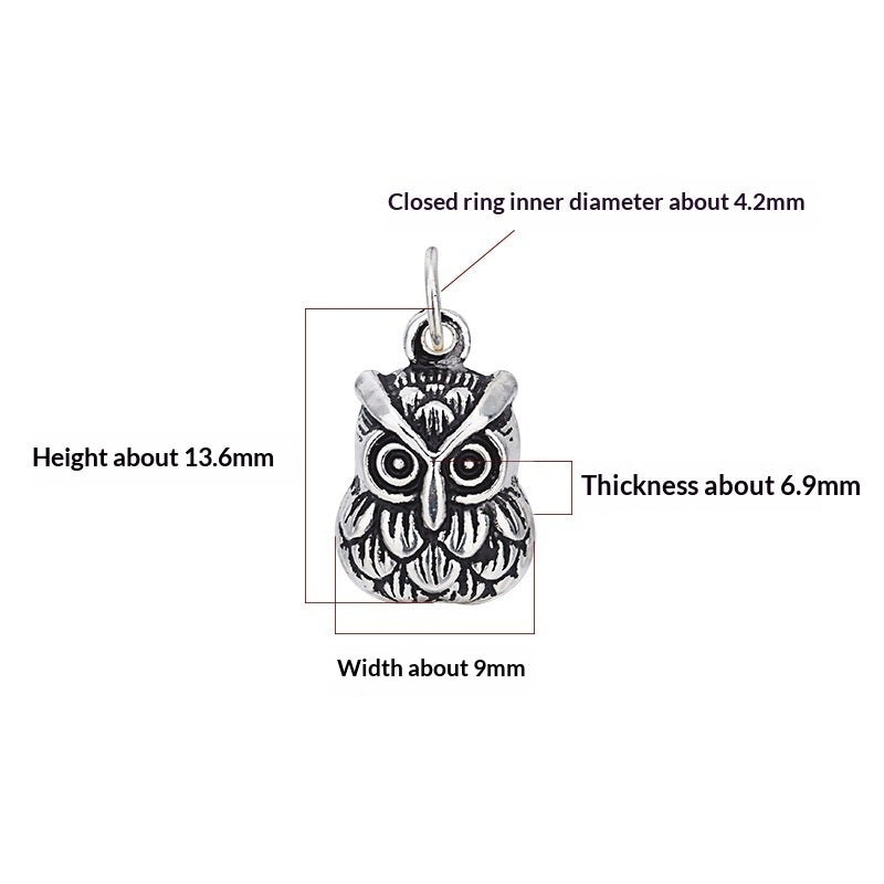 Sterling Silver Jewelry Pendant Cute Owl Pendant Vera Lux