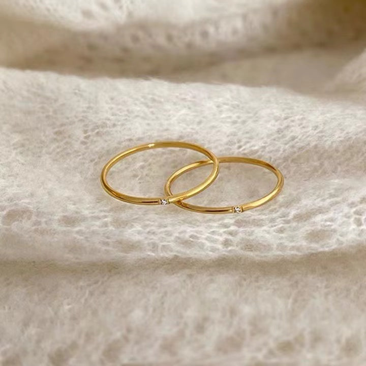 Japanese-style Ultra-fine Non-fading Zircon Ring For Women Vera Lux