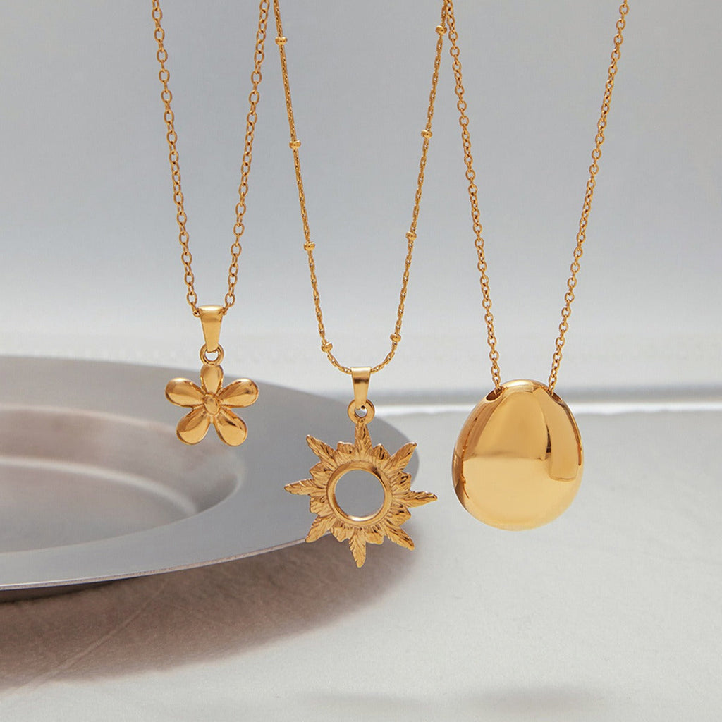 18K Gold Geometric Design Trendy Personality Necklace Vera Lux