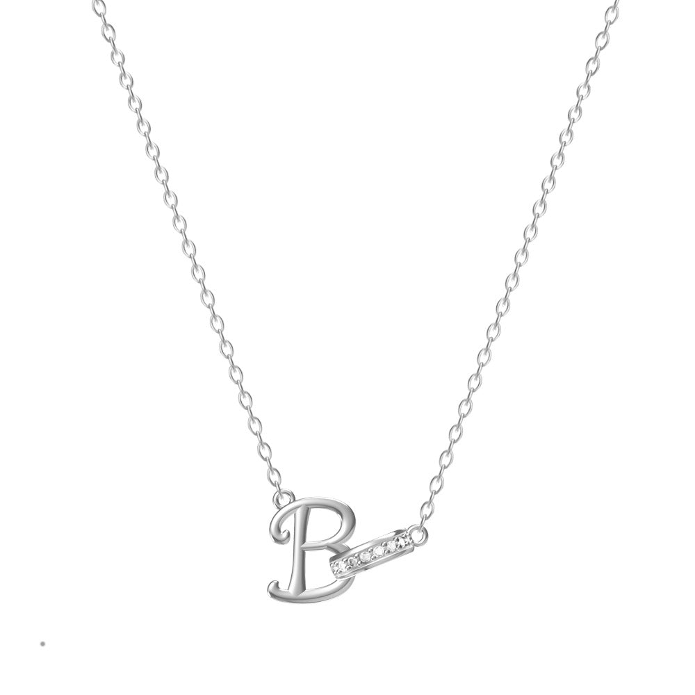 26-Letter Diamond-Embedded Unique Design Necklace For Women Vera Lux
