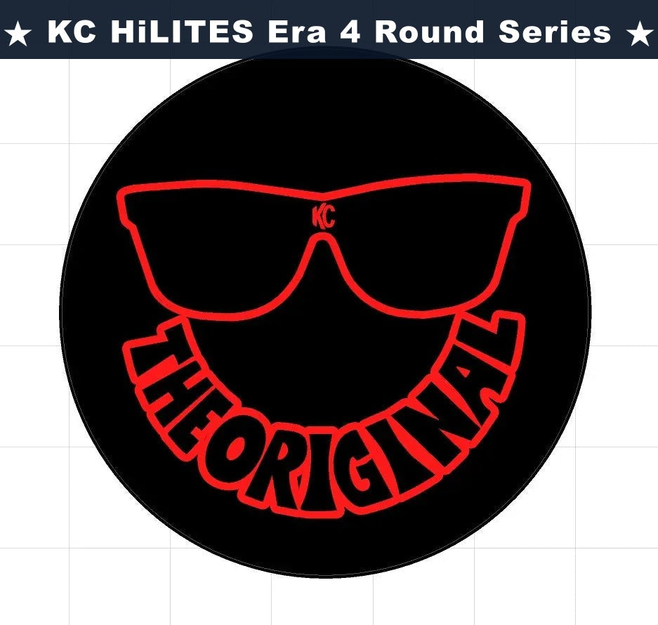KC HiLITES Era 4 ROUND Series Light Cover Overlays - Universal StickerFab