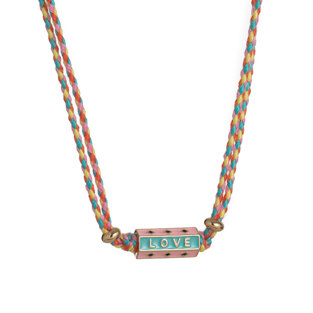 Bohemian style colorful love pendant necklace bracelet Vera Lux