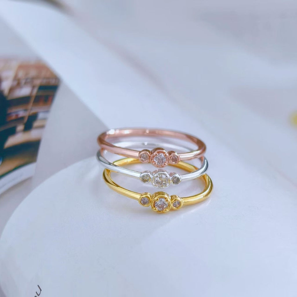 Japanese-style Ultra-fine Non-fading Zircon Ring For Women Vera Lux