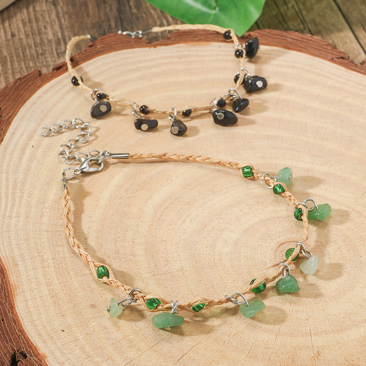 Bohemian Multicolor Pebble Anklet For Women Vera Lux