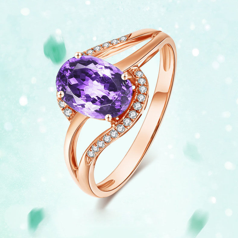 High-end Sophisticated 18K Rose-gold Plated Ring For Women Vera Lux