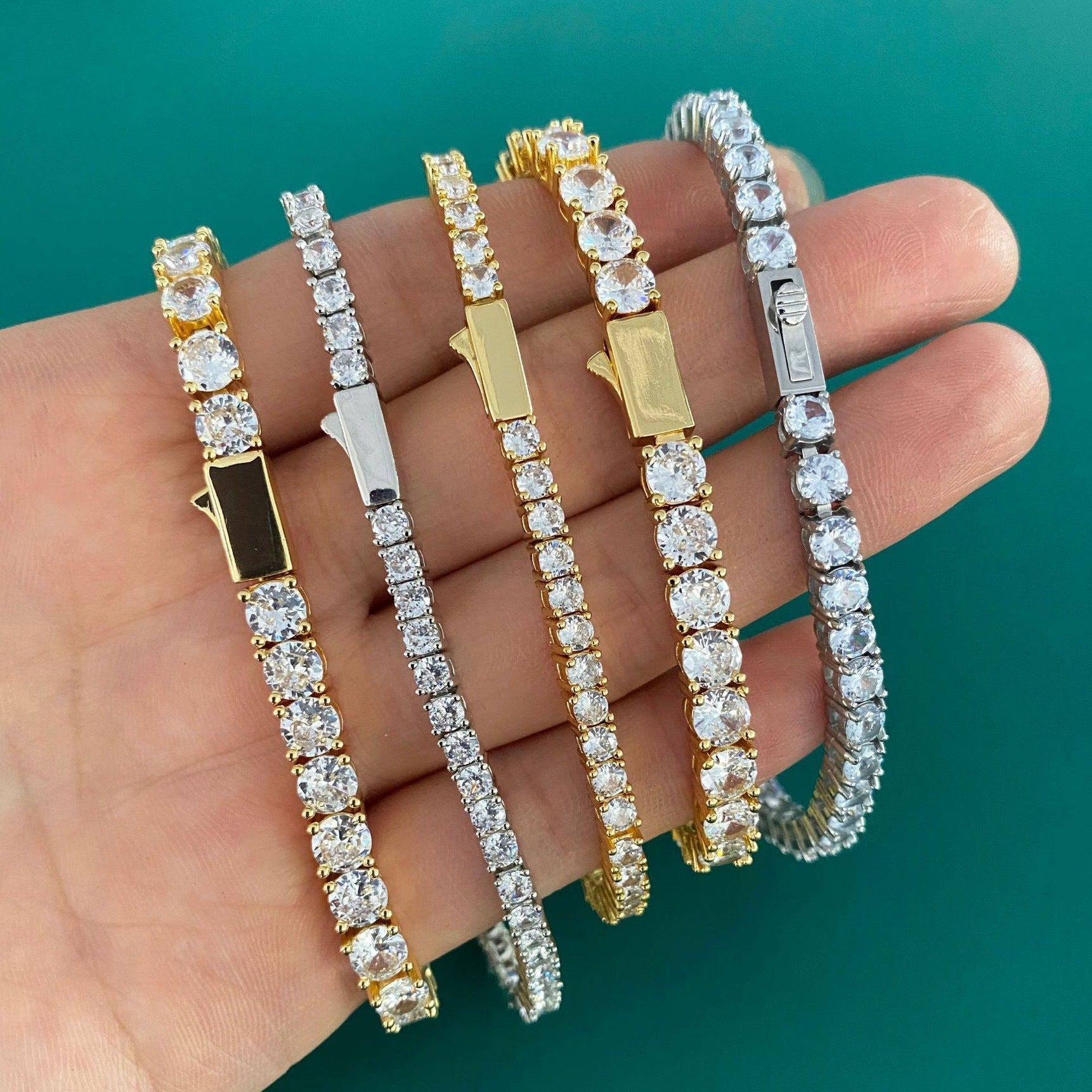 Stainless Steel Titanium Steel Zircon Bracelet Vera Lux