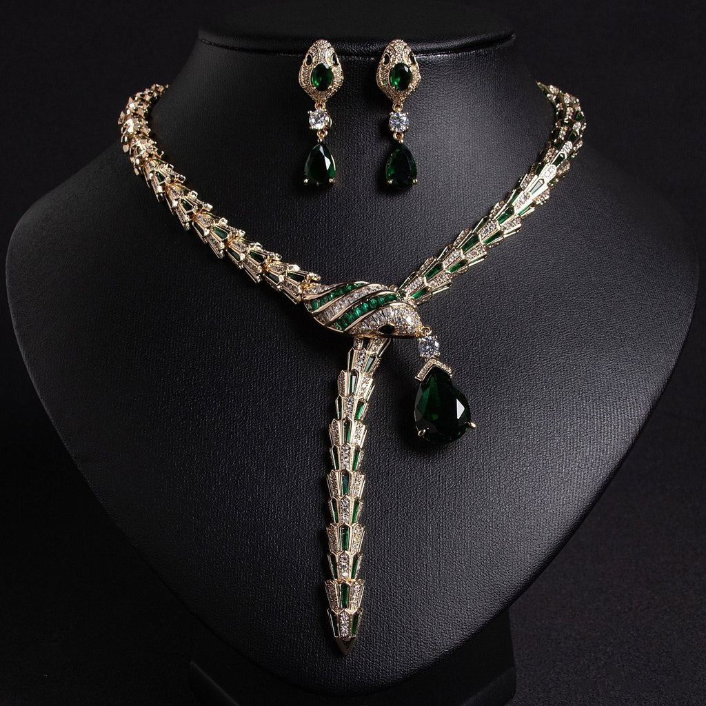 18k Gold Serpent Jewelry Set Vera Lux