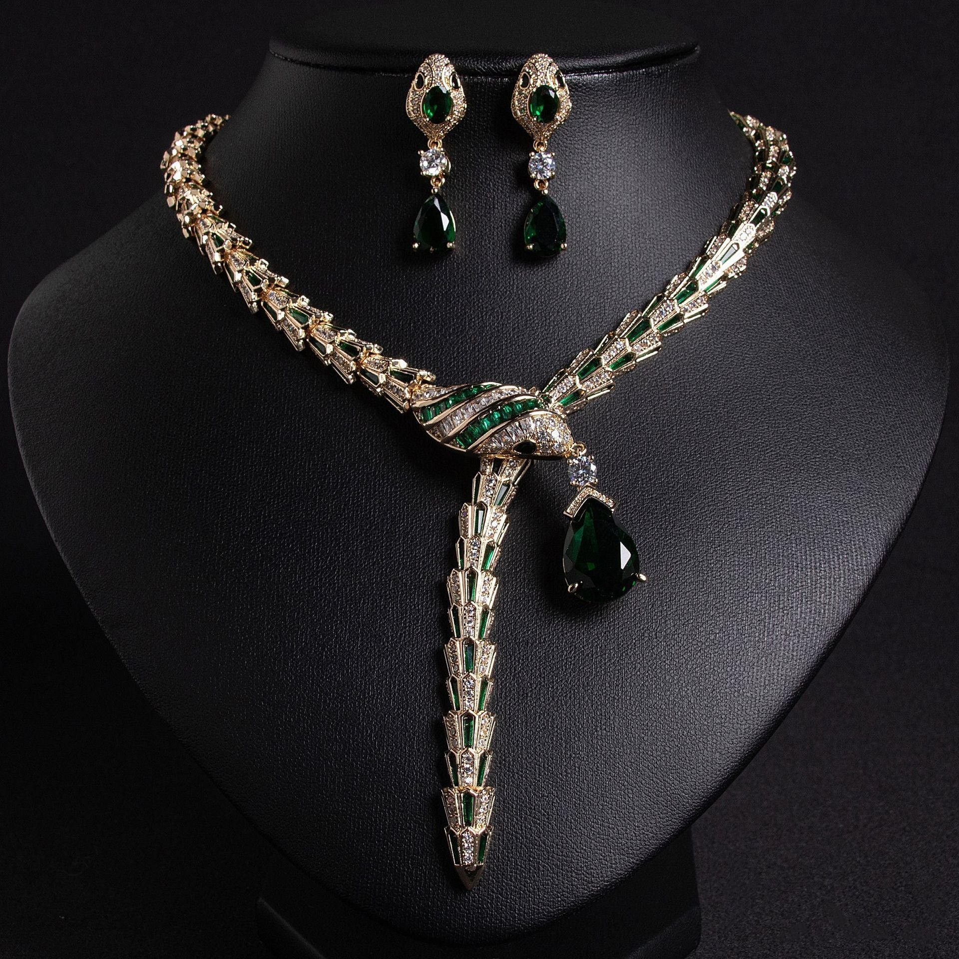18k Gold Serpent Jewelry Set Vera Lux