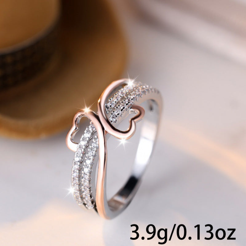 Heart-shaped Irregular Ring, Minimalist & Unique Niche Band For Women Vera Lux