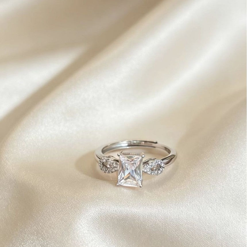 Affordable Luxury Sugar Cube Style Adjustable Ring Vera Lux