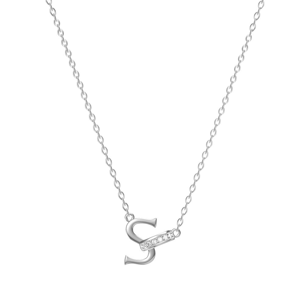 26-Letter Diamond-Embedded Unique Design Necklace For Women Vera Lux