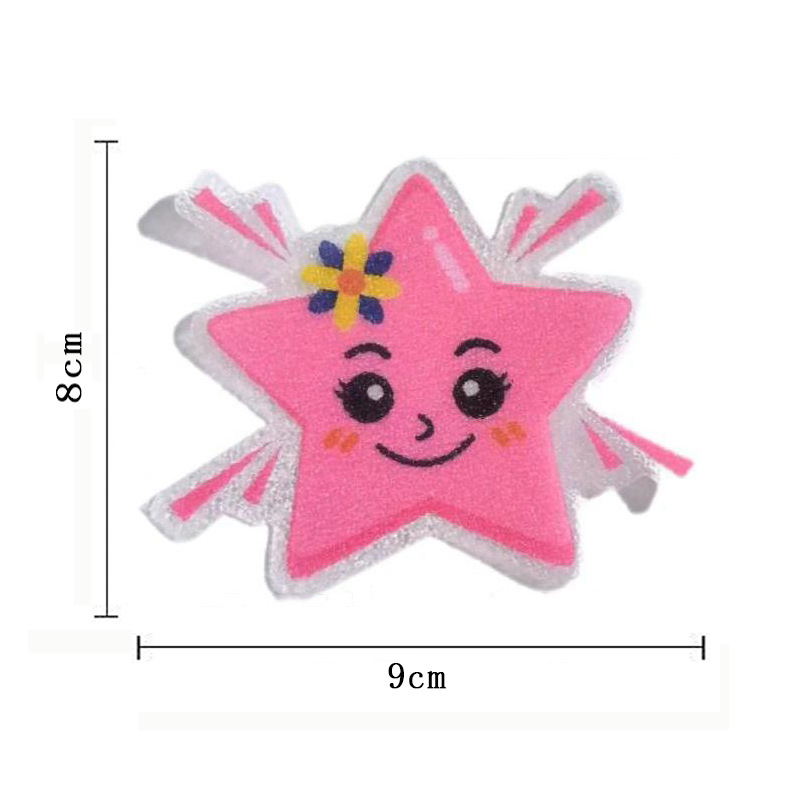 Bathroom anti-slip sticker-pink star-9 * 8cm-with black scraper-PEVA-12 pieces Vera Lux