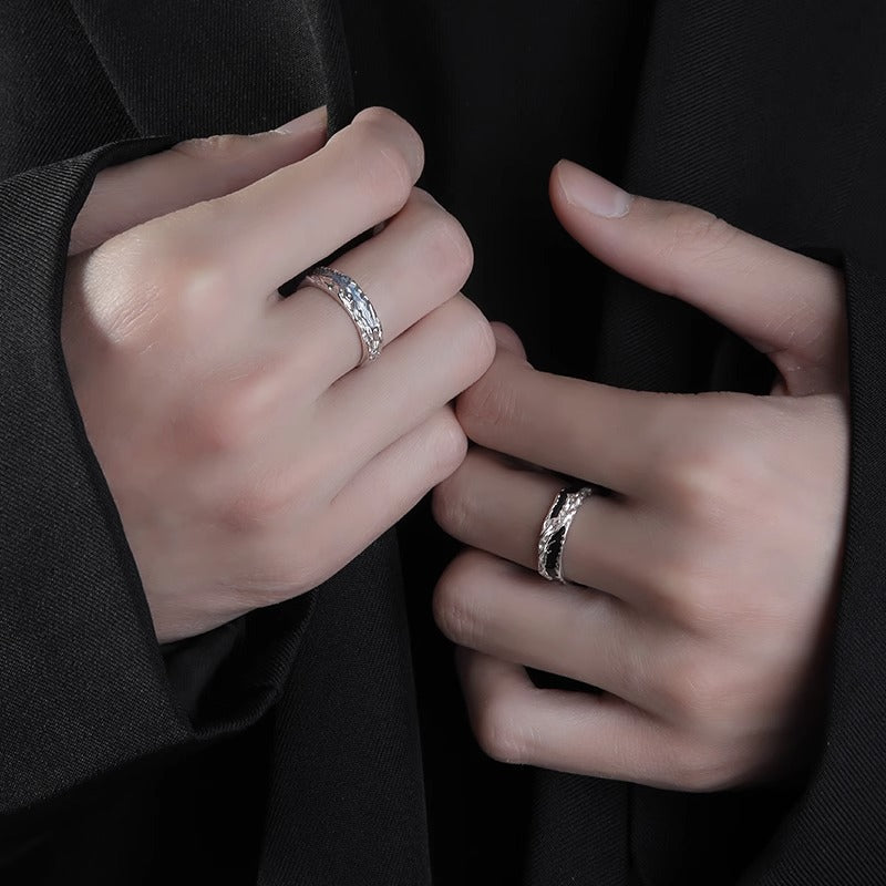 Men's Trendy Light Luxury Single Ring, Adjustable Opening Fashion Ring For Men, Stylish Personality Advanced Index Finger Ring, Men's Jewelry Vera Lux