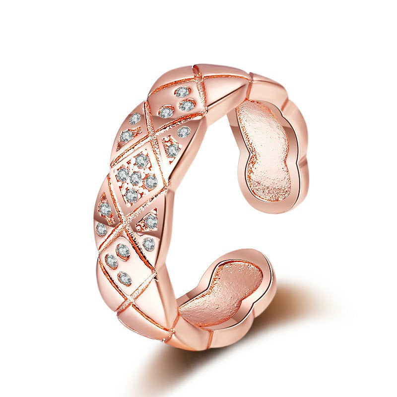 Korean-style Minimalist Niche Pure Copper Gold-plated Ring For Women Vera Lux