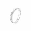 S999 Sterling Silver Starry Couple Rings, Minimalist Adjustable Plain Band Matching Rings Jewelry Vera Lux