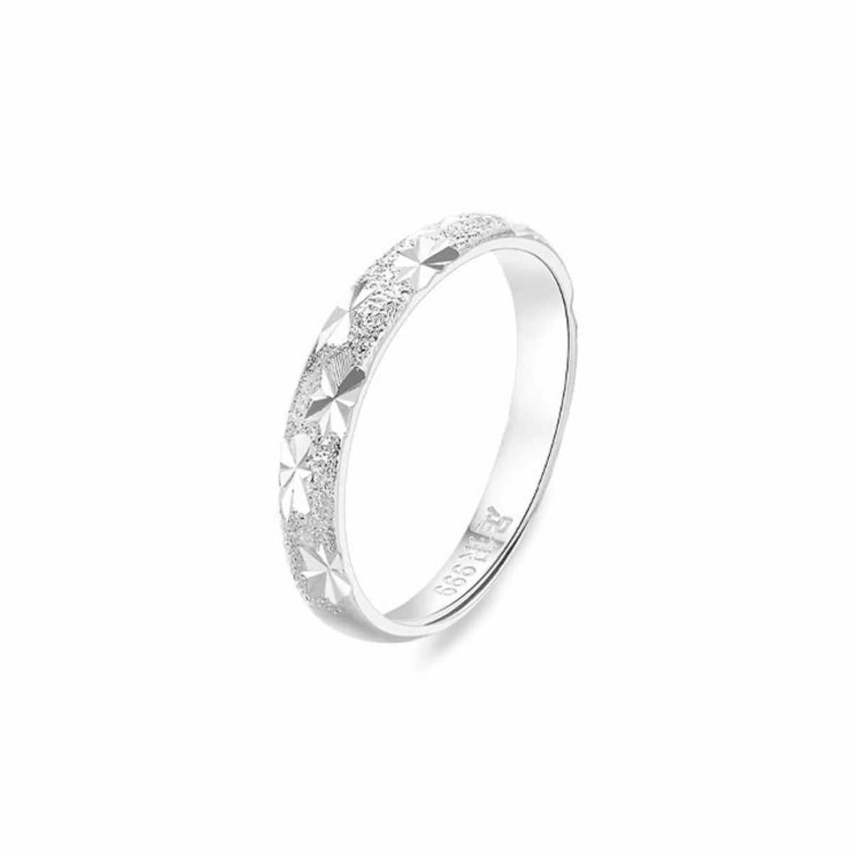 S999 Sterling Silver Starry Couple Rings, Minimalist Adjustable Plain Band Matching Rings Jewelry Vera Lux