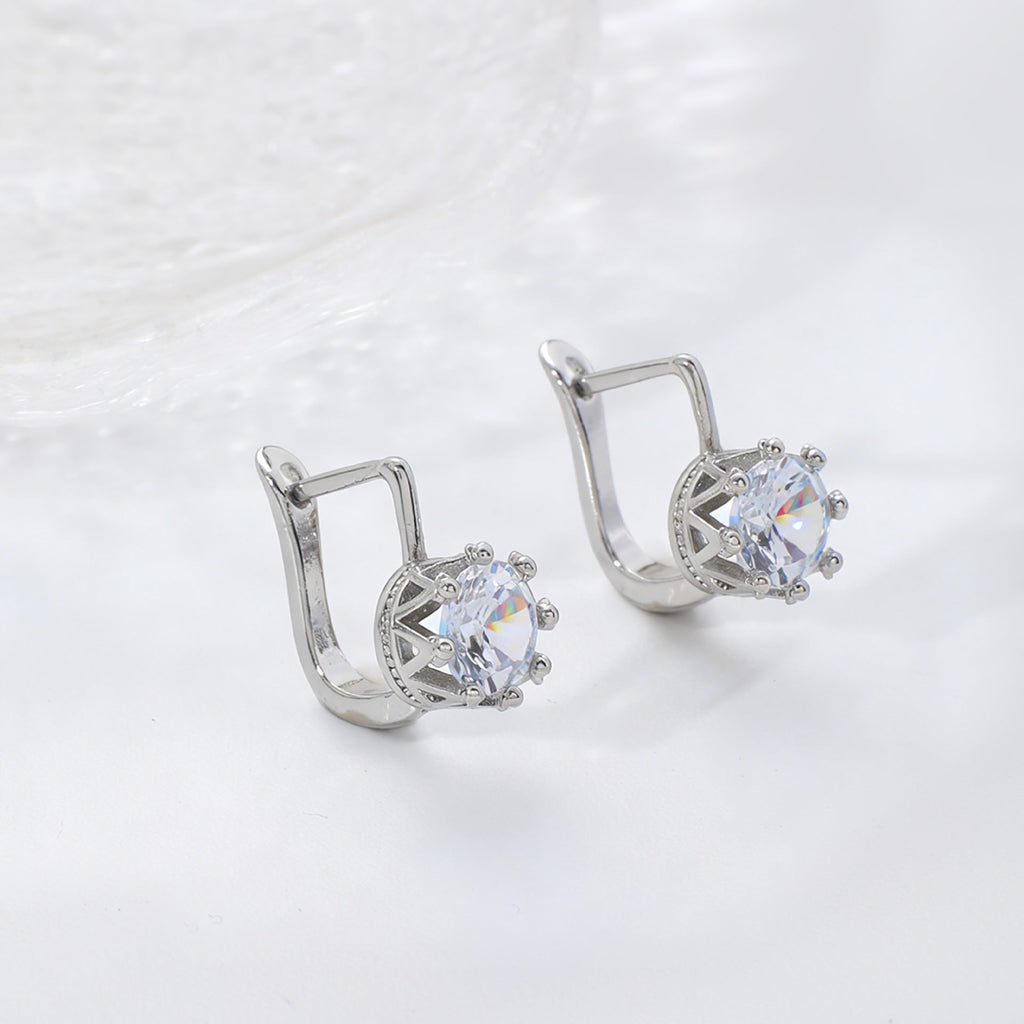 New Round Zircon Earrings For Women Vera Lux