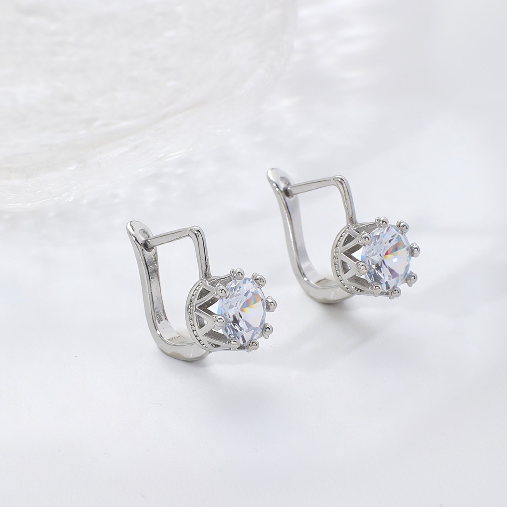 New Round Zircon Earrings For Women Vera Lux