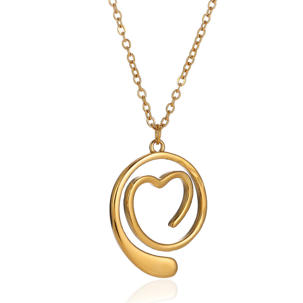 Geometric Heart-Shaped Droplet Minimalist Necklace For Women Vera Lux