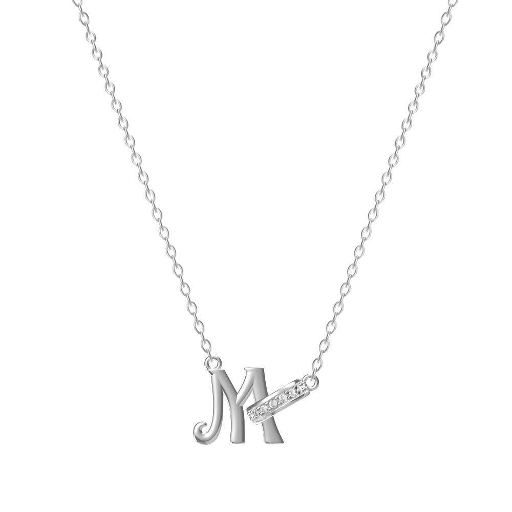 26-Letter Diamond-Embedded Unique Design Necklace For Women Vera Lux
