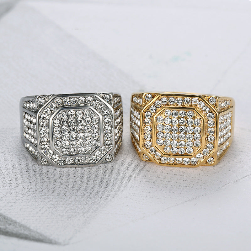 Full-Crystal Luxury Hip-Hop Men's Ring Vera Lux