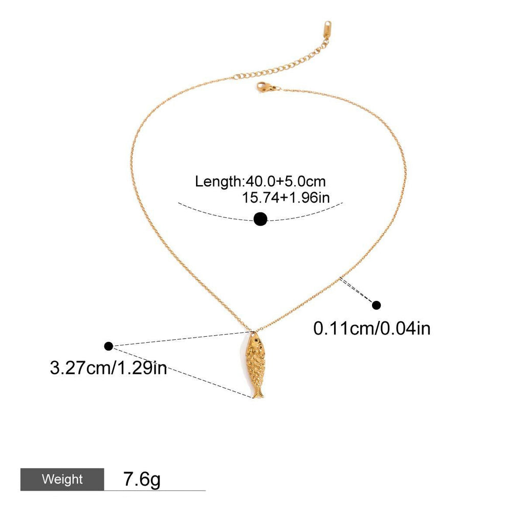 18K Goldfish Shape Design Exquisite Fashion Necklace Bracelet Set Vera Lux