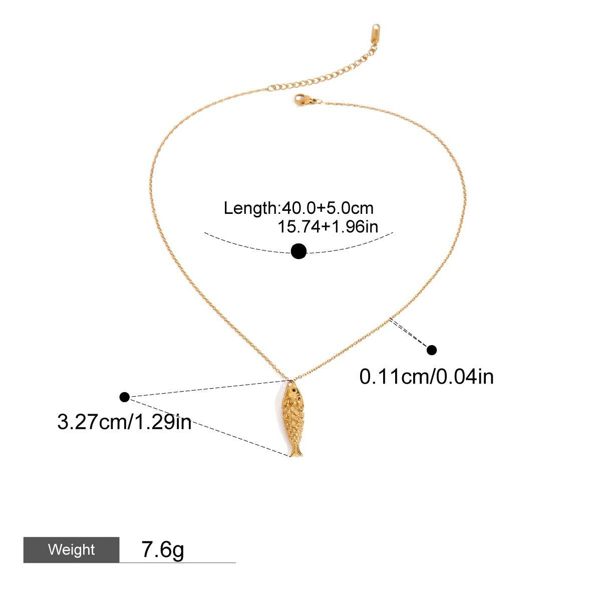 18K Goldfish Shape Design Exquisite Fashion Necklace Bracelet Set Vera Lux