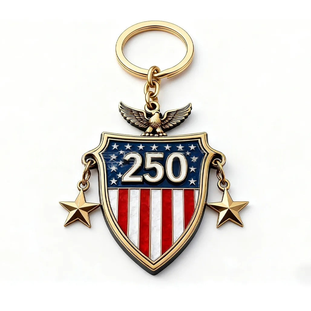 250th Anniversary Medal 2D Acrylic Keychain Pendant Vera Lux
