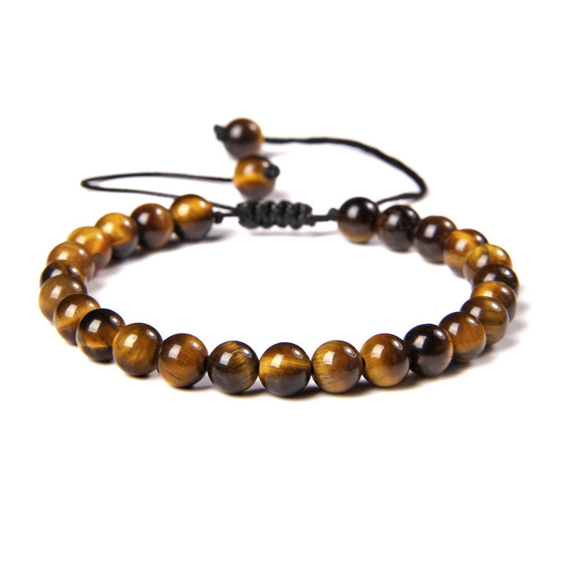 6mm Natural Stone Beads Womens Bracelet Yoga Energy Sports Vera Lux