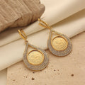 18K Gold Coin Stud Earrings Vera Lux