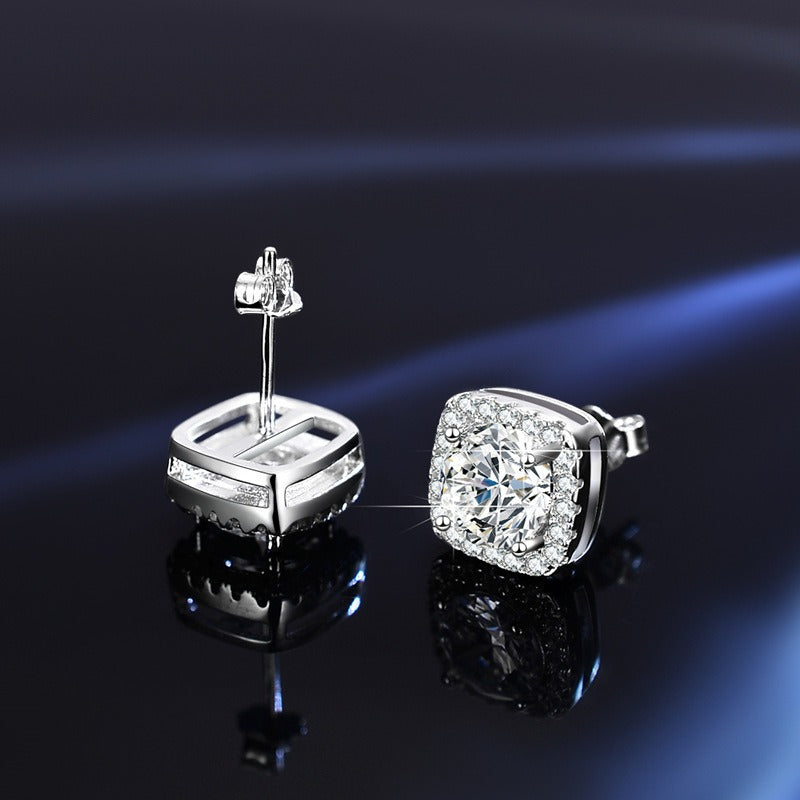 925 sterling silver moissanite earrings Vera Lux