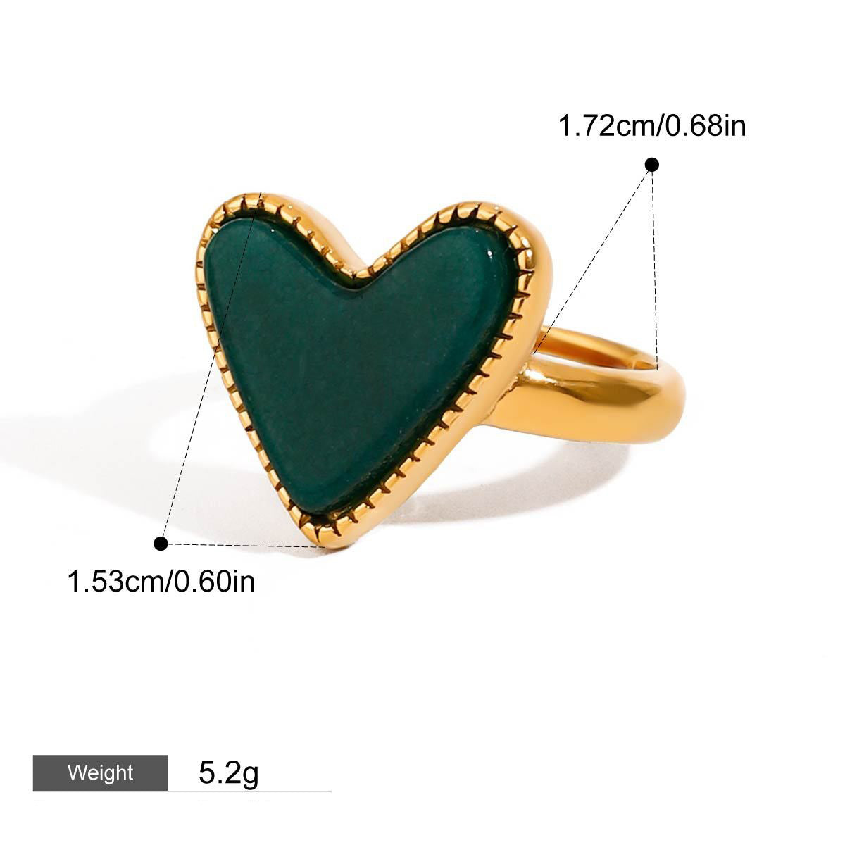 18K gold heart-shaped ring with textured design Vera Lux