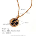 Aura Gold Celestial Moon & Star Disc Necklace | Vintage Titanium Stainless Steel Medallion | Retro Sun & Moon Crystal Charm Jewelry FLIPSTYLEZLLC