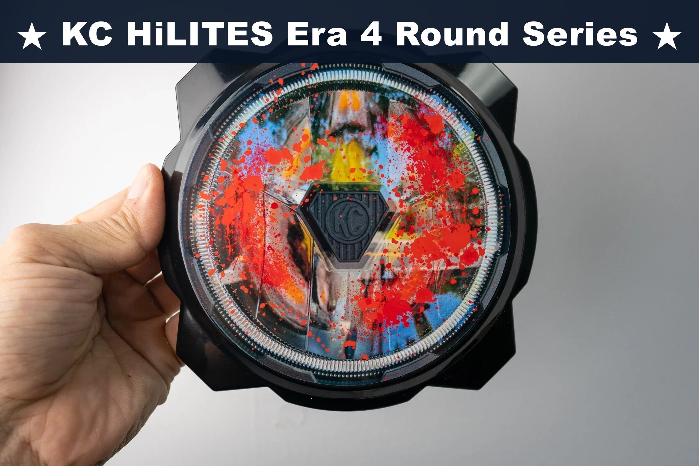 KC HiLITES Era 4 ROUND Series Light Cover Overlays - Universal StickerFab