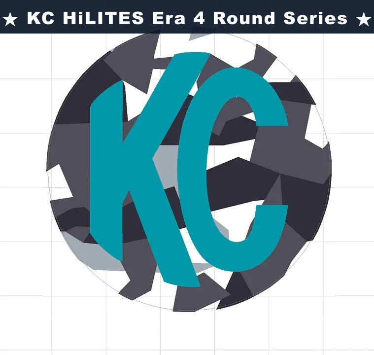 KC HiLITES Era 4 ROUND Series Light Cover Overlays - Universal StickerFab