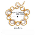 18K gold and S925 silver multi-strand bracelet with contrasting colors. Vera Lux
