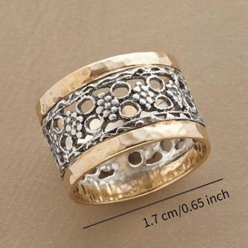 Retro Distressed Wide-ring Versatile And Easy To Match Vera Lux