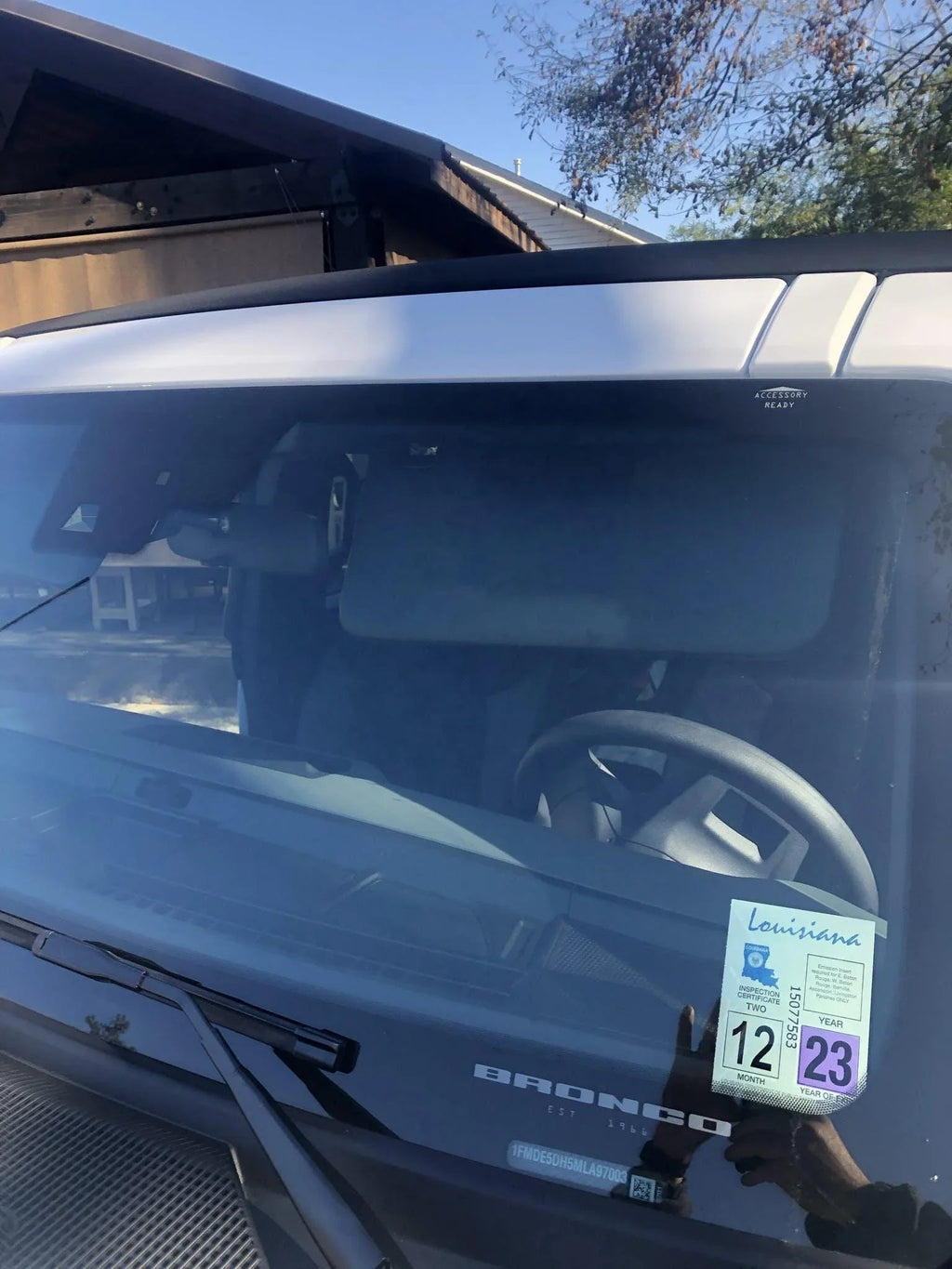 Flag Sun Visor Warning Overlays - 2021+ Bronco / 2024+ Ranger Raptor StickerFab