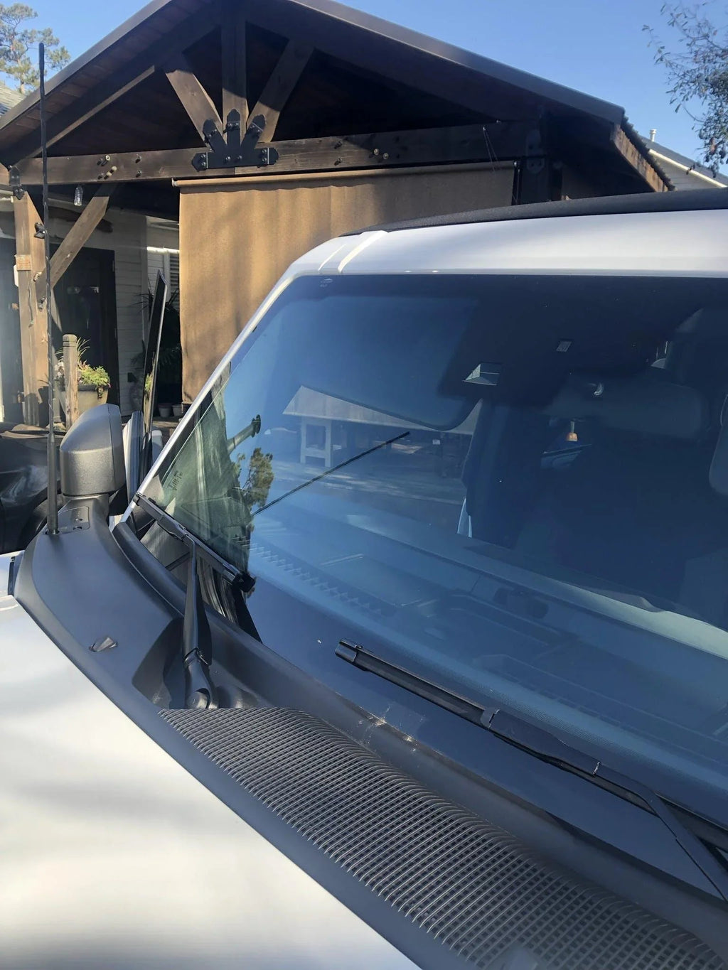 Flag Sun Visor Warning Overlays - 2021+ Bronco / 2024+ Ranger Raptor StickerFab