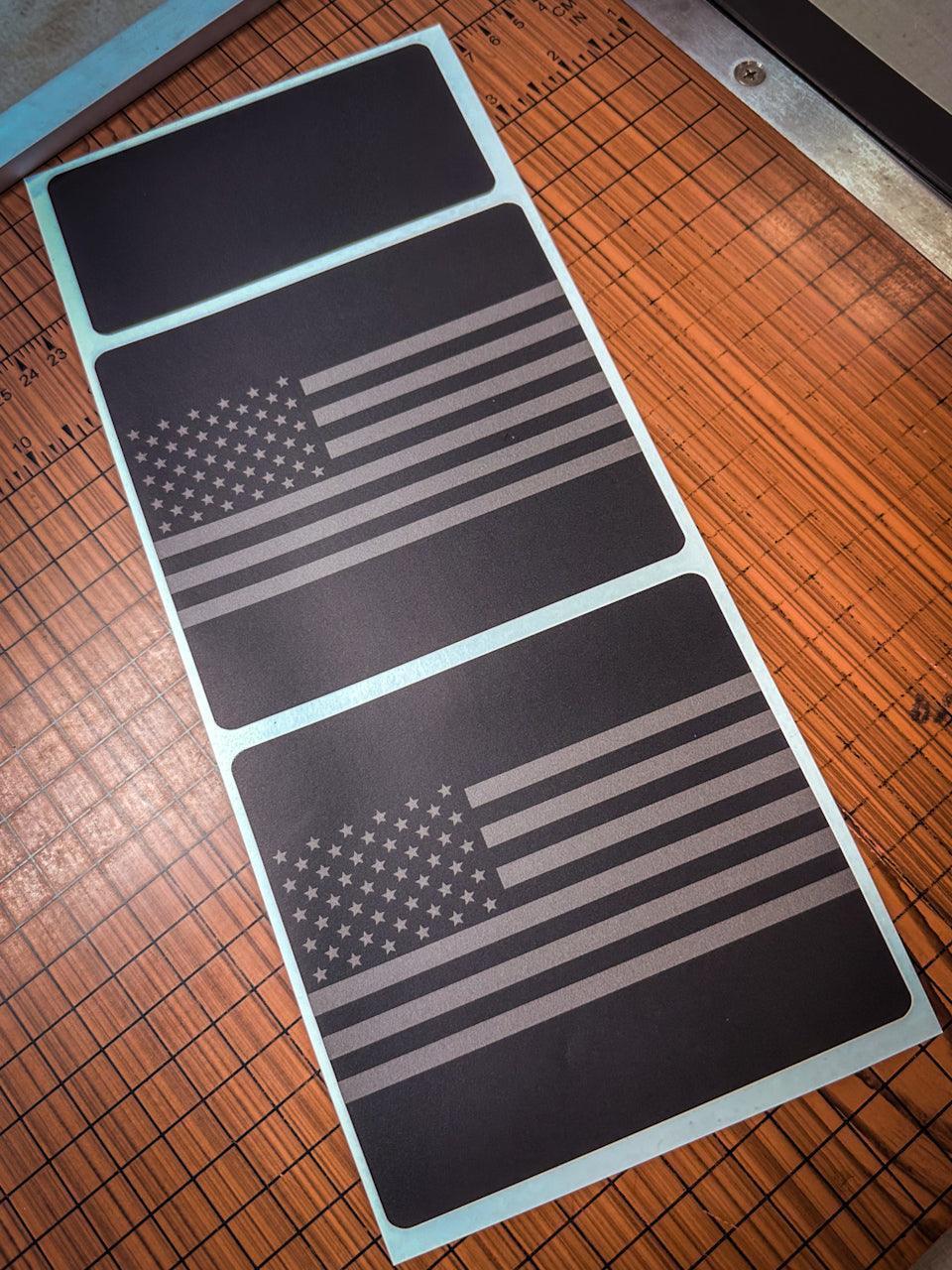 American Flag Sun Visor Warning Overlays - 2024+ Land Cruiser StickerFab