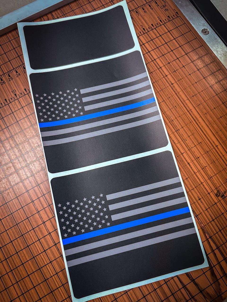 American Flag Sun Visor Warning Overlays - 2024+ Land Cruiser StickerFab