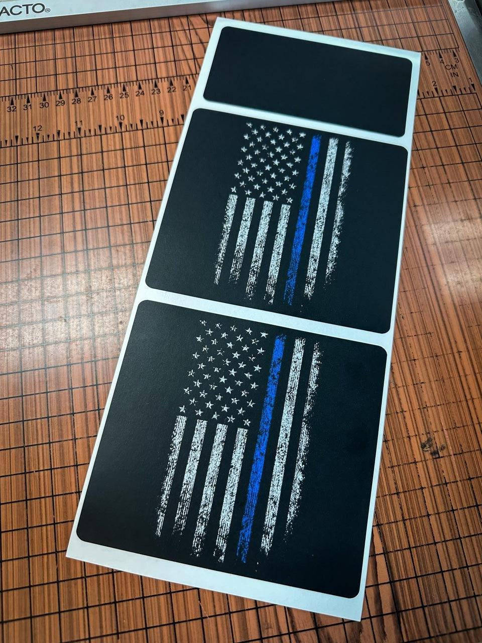 American Flag Sun Visor Warning Overlays - 2024+ Land Cruiser StickerFab