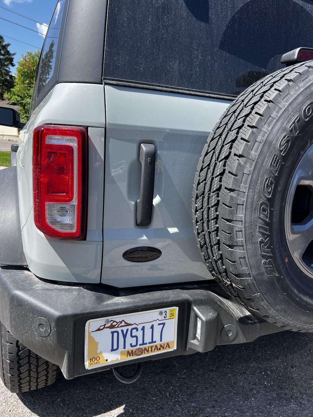 Ford Bronco Rear Oval Emblem Overlay (Tint or Solid) - 2021-2026 Bronco / Bronco Sport StickerFab