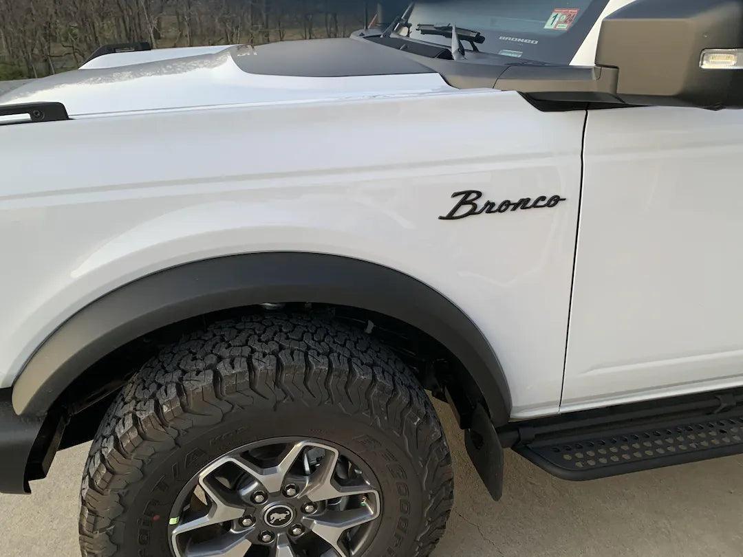 Ford Bronco Cursive Script Metal Emblem Templates - 2021+ Bronco StickerFab