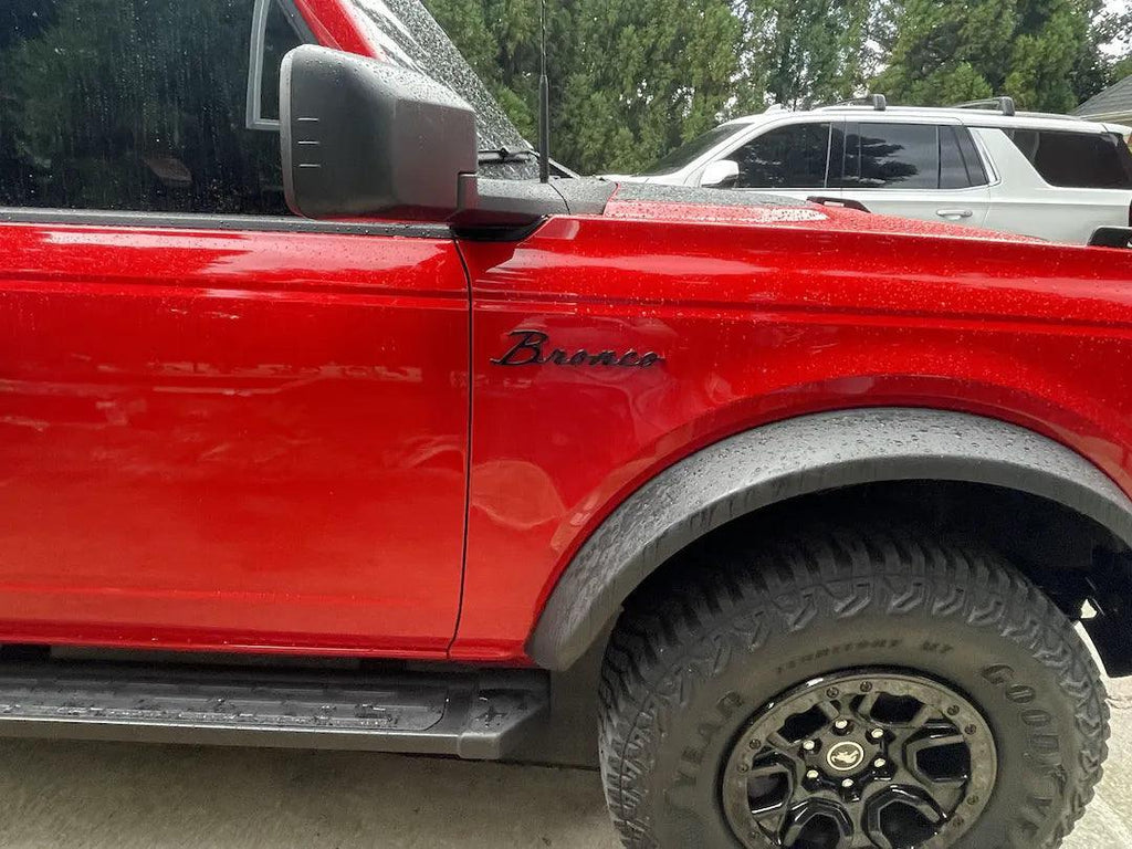 Ford Bronco Cursive Script Metal Emblem Templates - 2021+ Bronco StickerFab