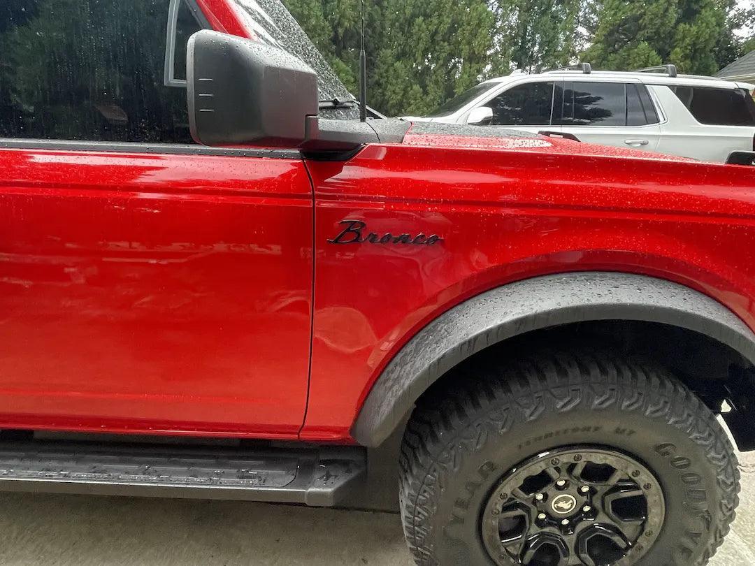 Ford Bronco Cursive Script Metal Emblem Templates - 2021+ Bronco StickerFab