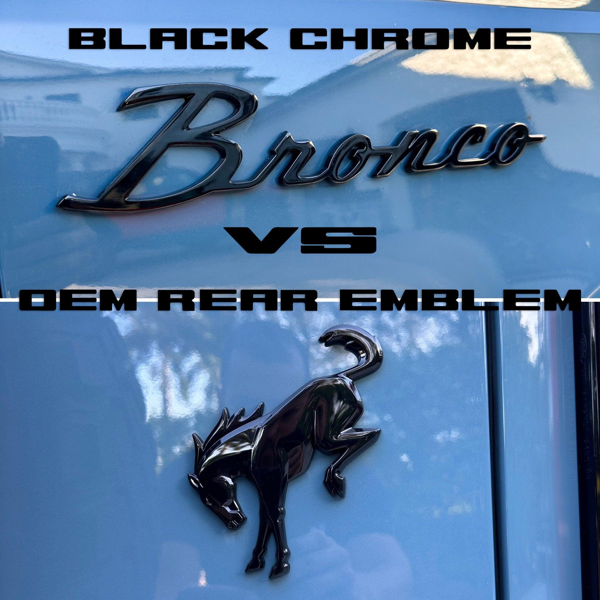 Ford Bronco Cursive Script Metal Emblem Templates - 2021+ Bronco StickerFab