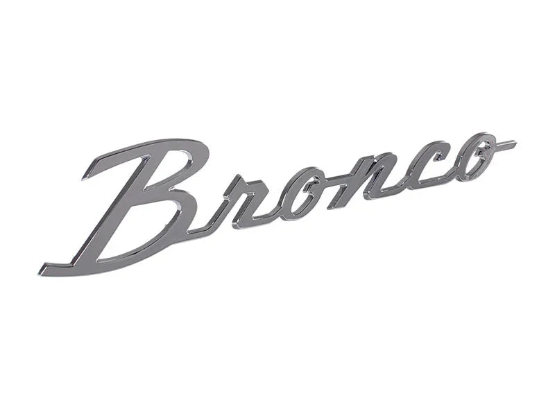 Ford Bronco Cursive Script Metal Emblem Templates - 2021+ Bronco StickerFab